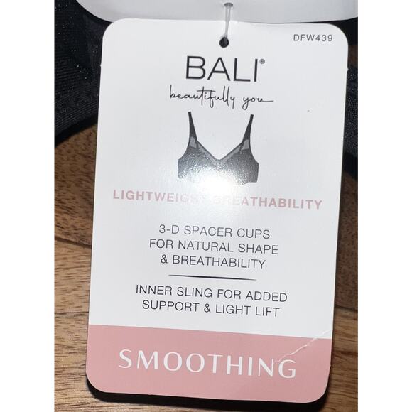 NWT Bali Ultra Light Underwire Convertible T-Shirt Bra, Black 36DD - Picture 8 of 8